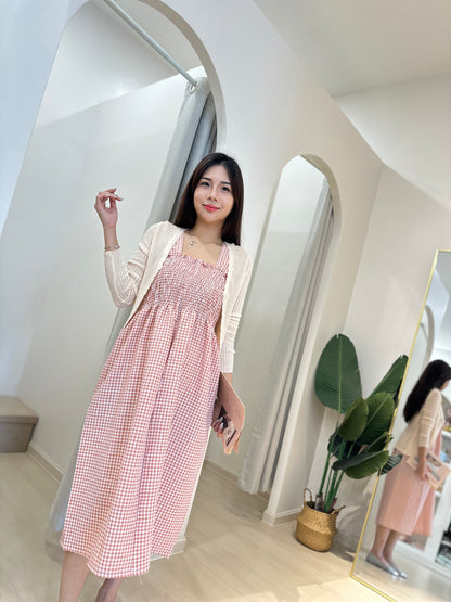 Liliah Checkered Midi Dress
