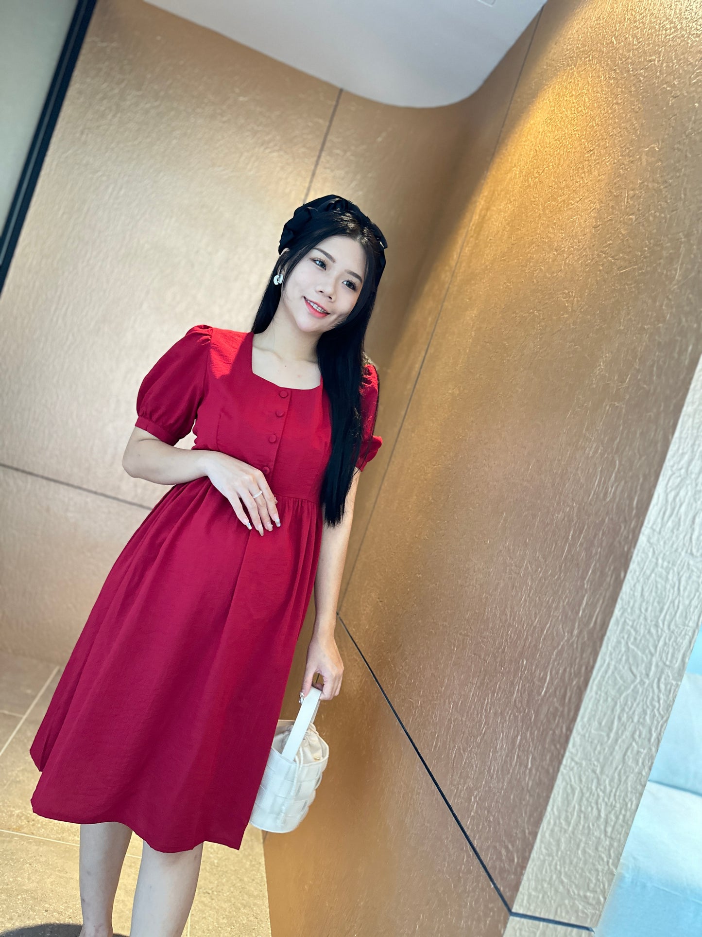 Sue-Ann Square Neck Dress