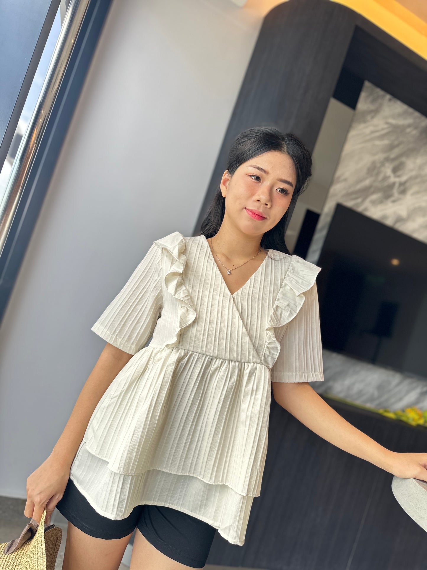 Deeah Sleeved Layer Blouse