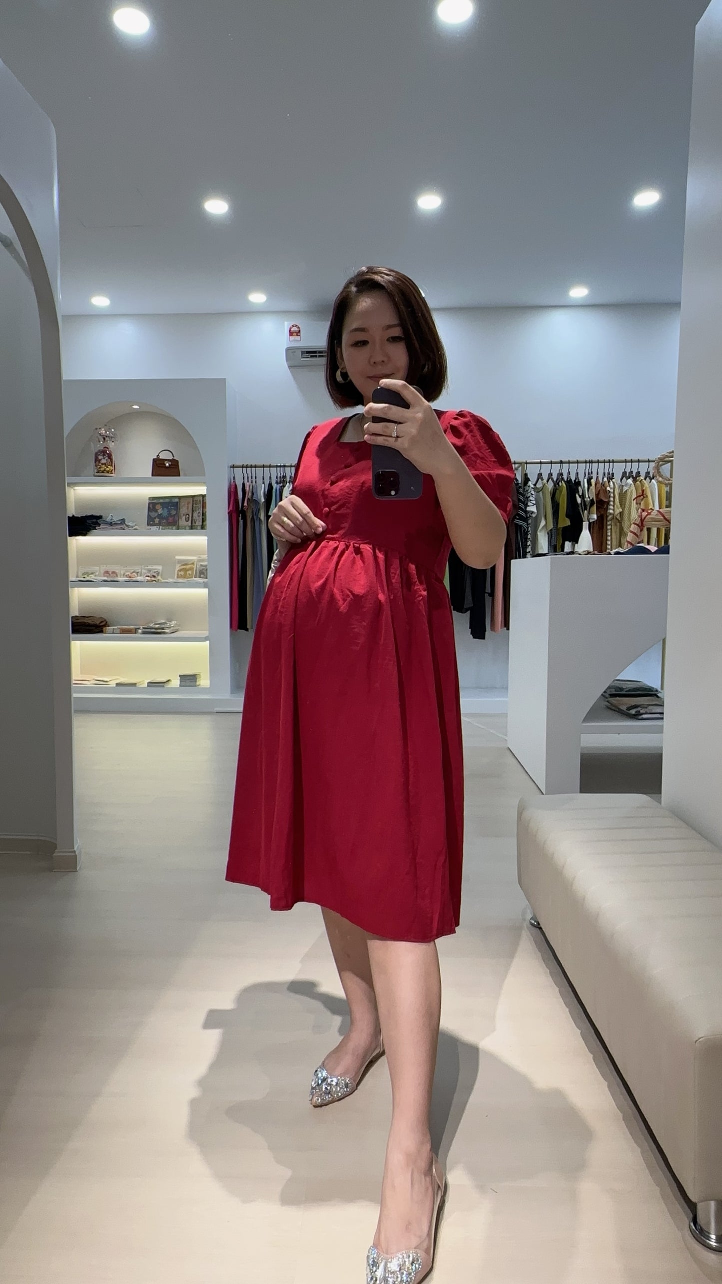 Sue-Ann Square Neck Dress