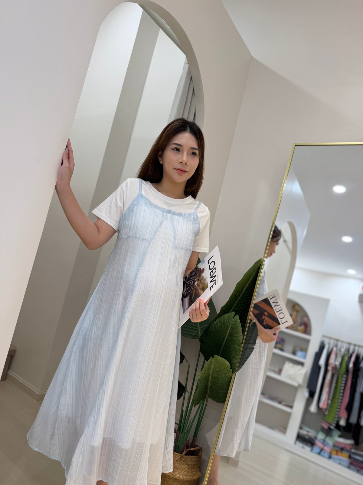 Adriana Two-Piece Look Layered Dress