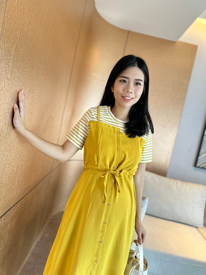 Lizz Mustard Nursing Dress