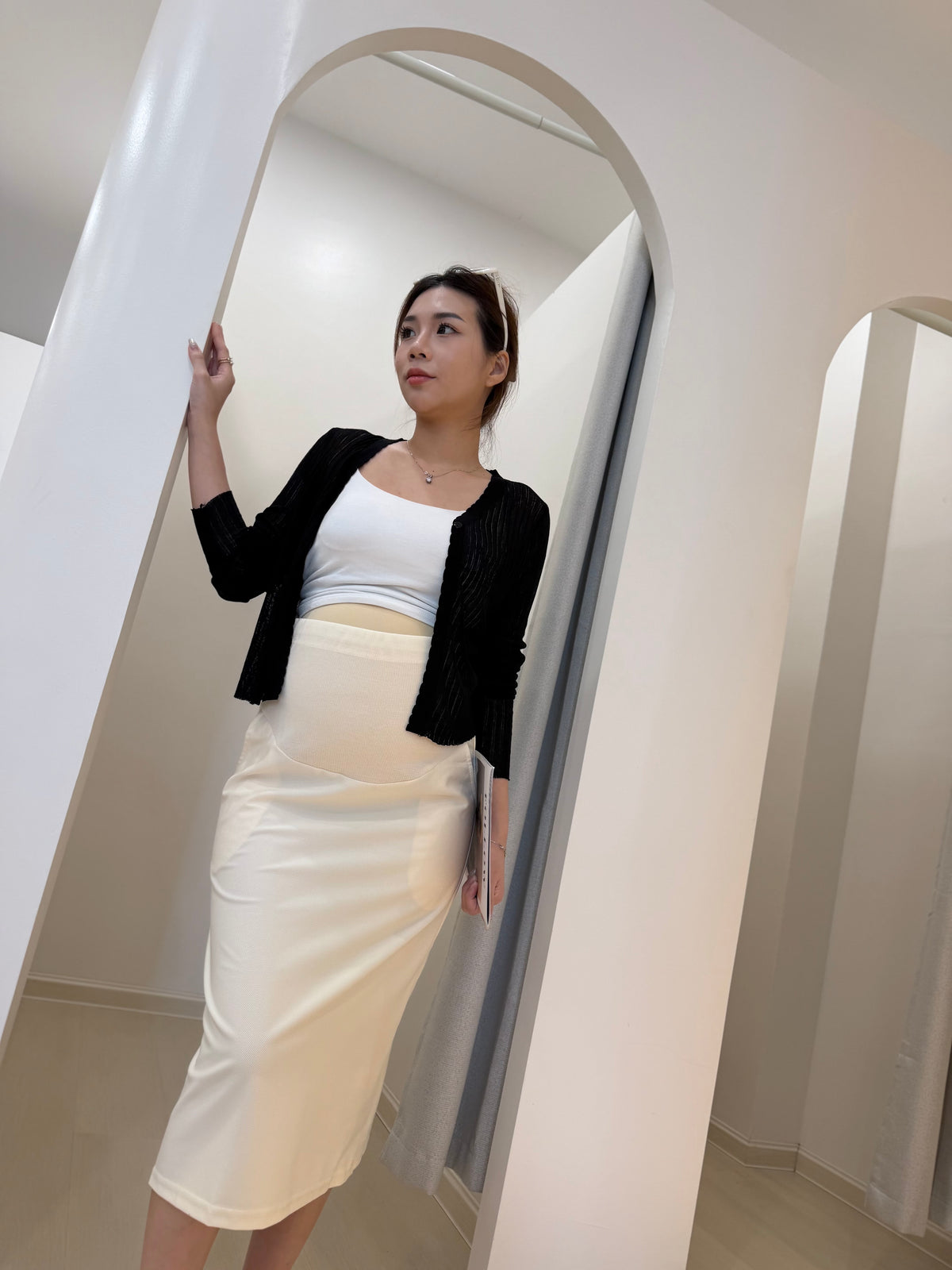 Solene Maternity Midi Skirt