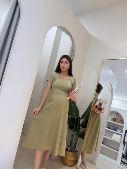 Celine Square Neck Midi Dress