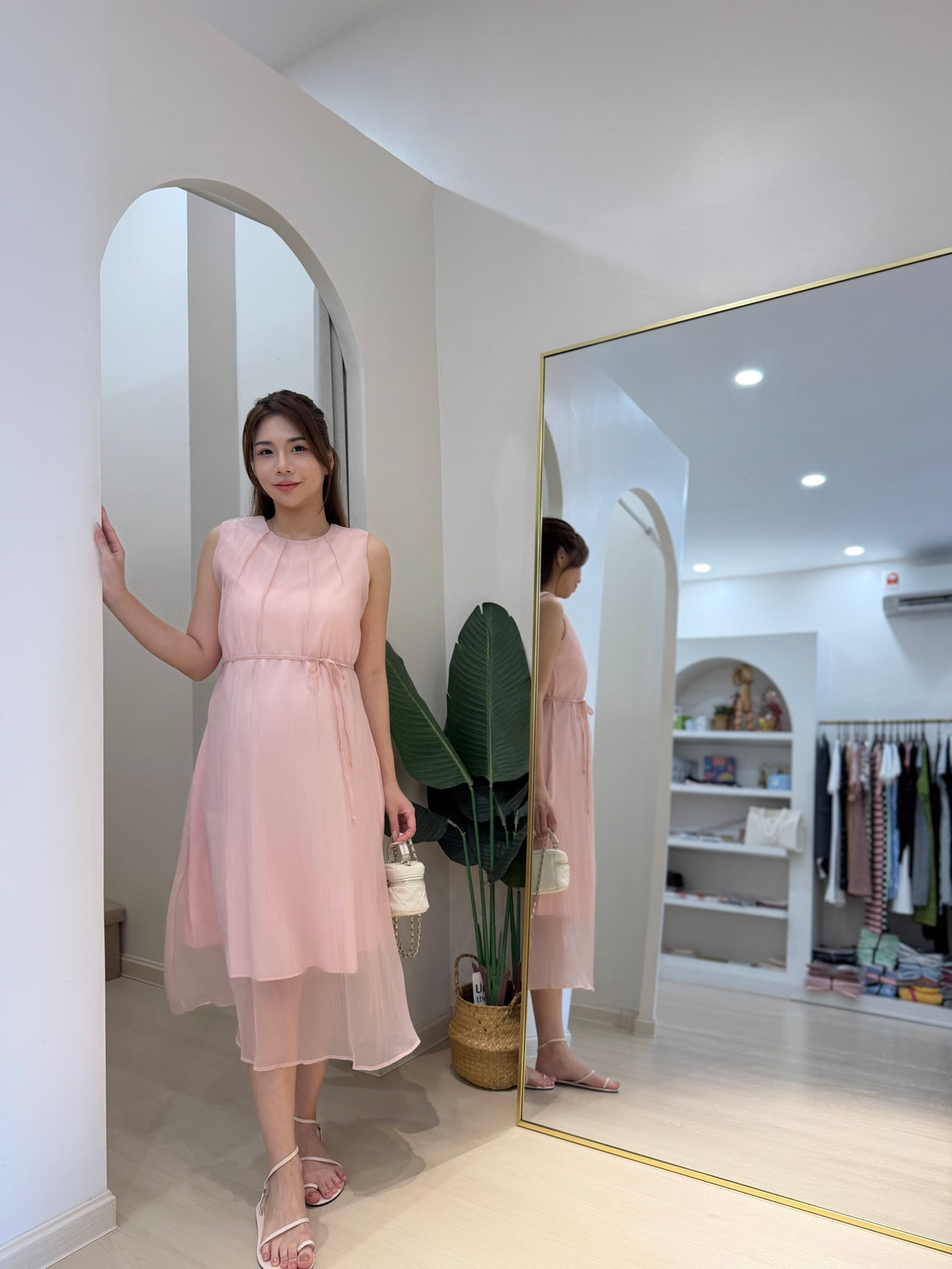 Avelisse Sheer Chiffon Dress