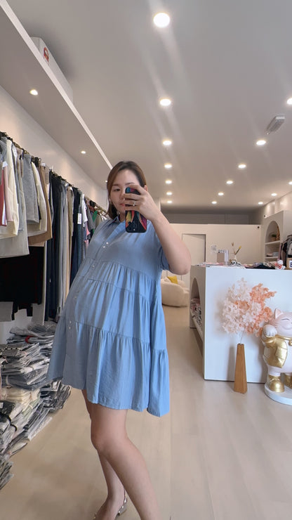 Lrene Button Knits Dress
