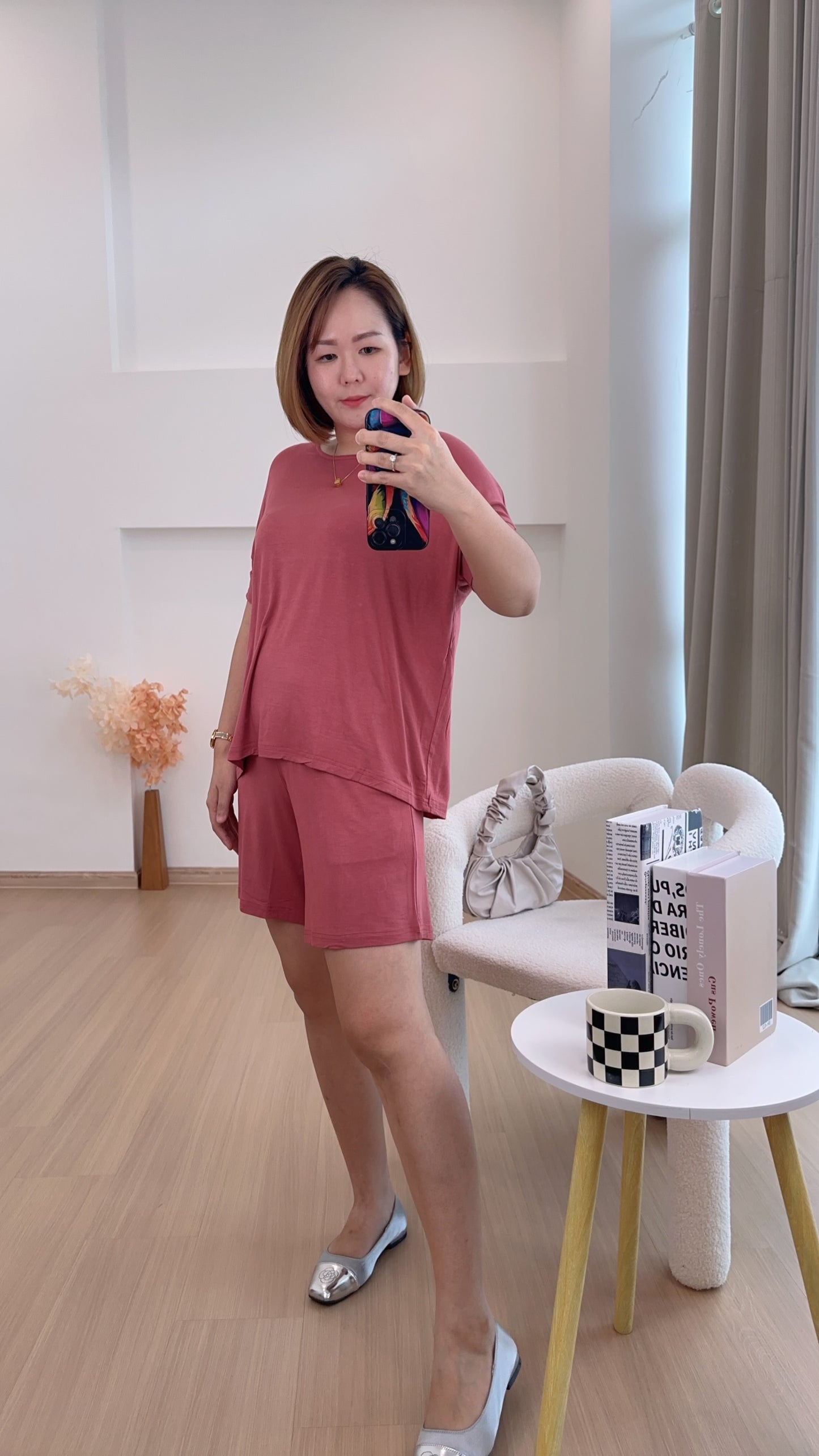 Alix EasyFit Round-Neck Top And Bottom Set