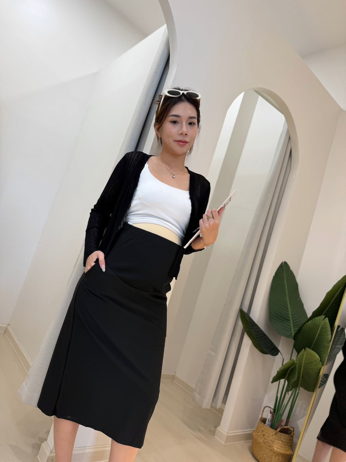 Solene Maternity Midi Skirt
