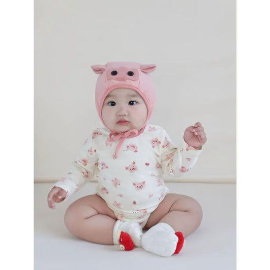 Piggy Romper With Hat