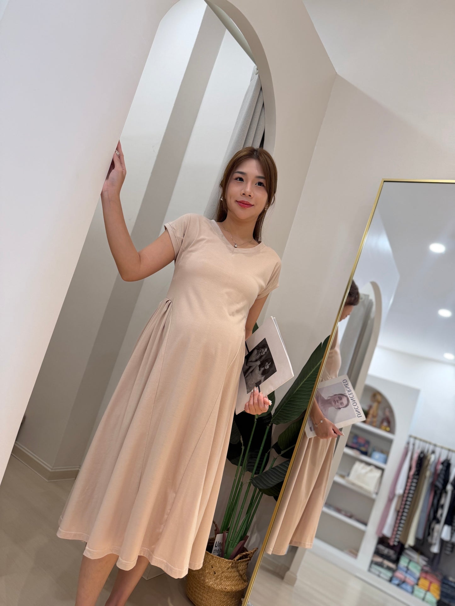 Caelyn Luxe Cotton Flow Dress