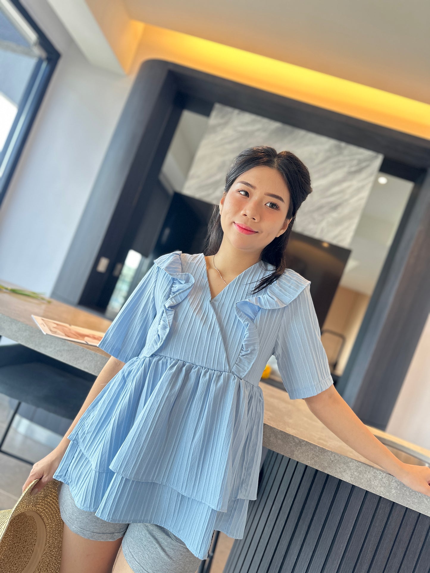 Deeah Sleeved Layer Blouse