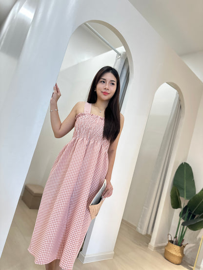 Liliah Checkered Midi Dress