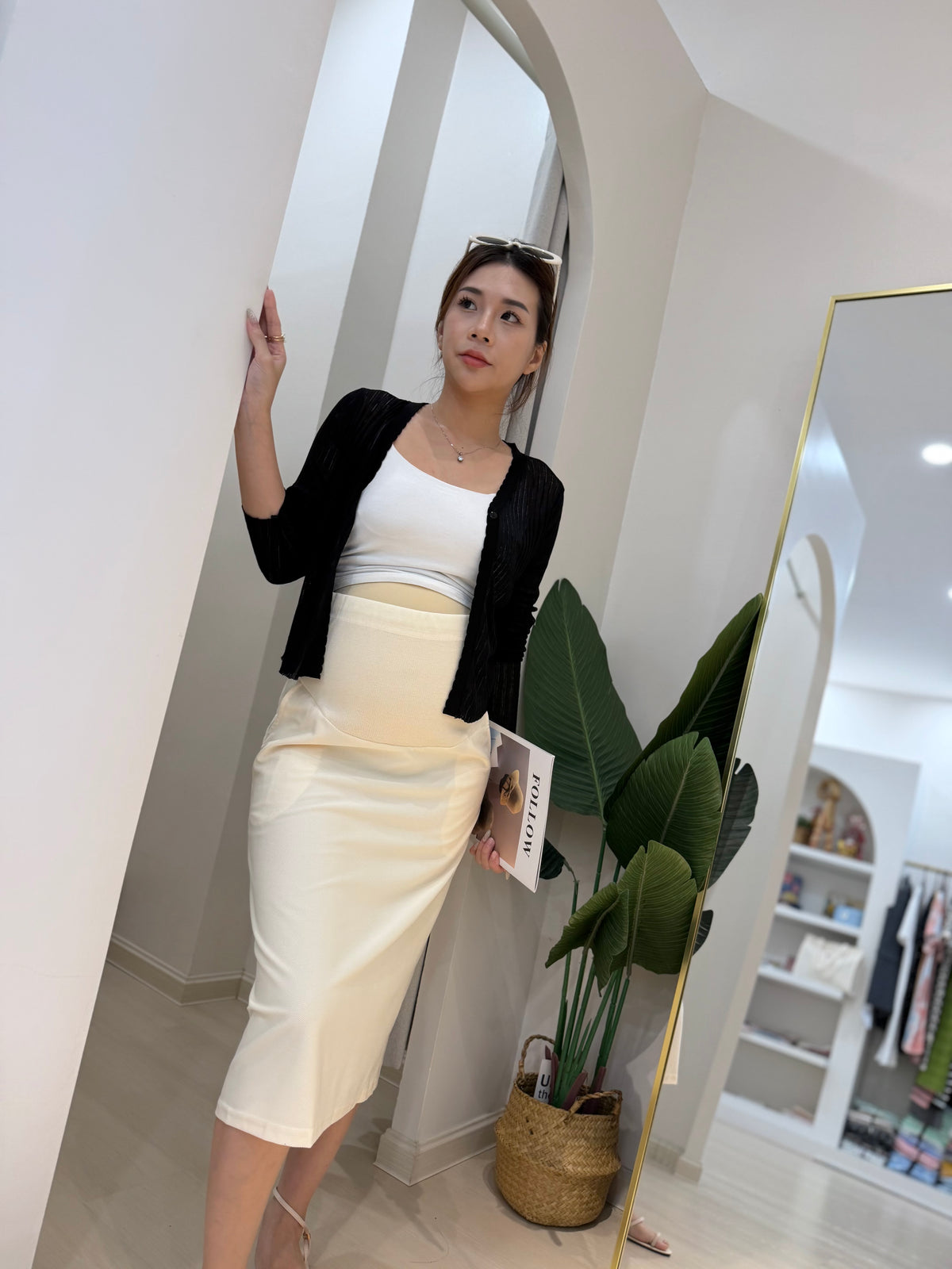 Solene Maternity Midi Skirt