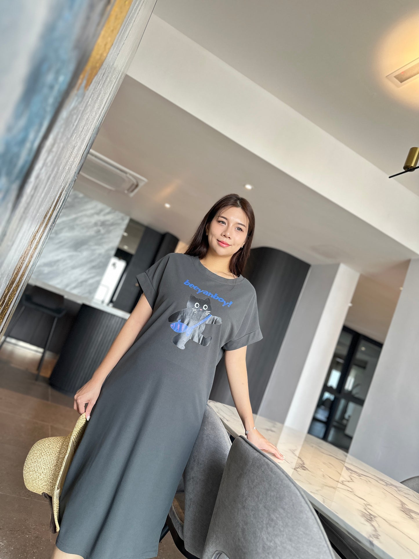 Gill Meow Comfy Tee Dress
