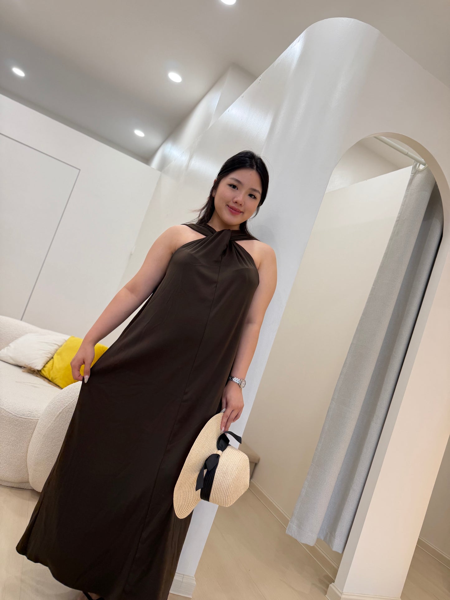 Kolyn Halter Maxi Dress