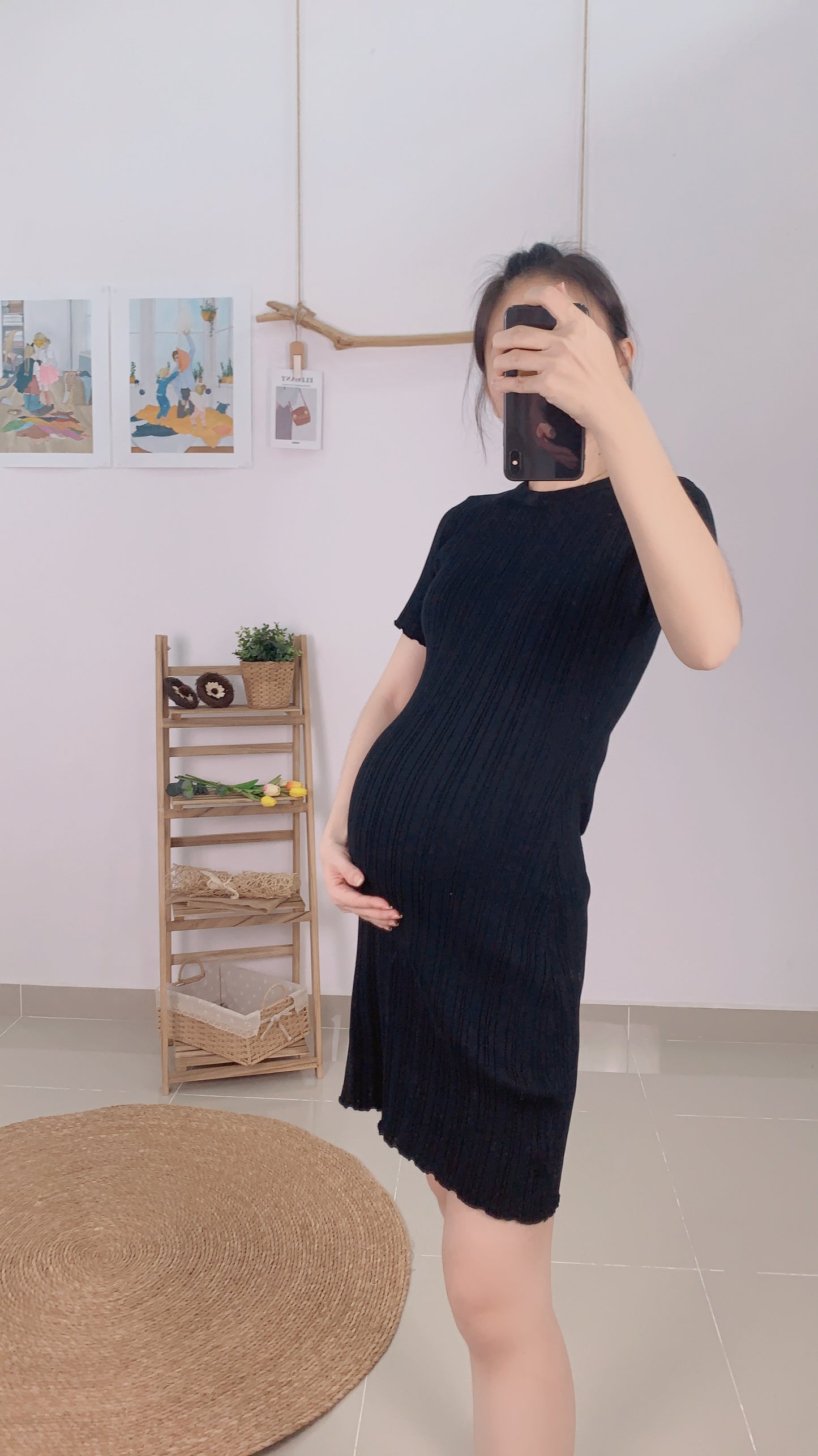 Monia Knitted Maternity Dress