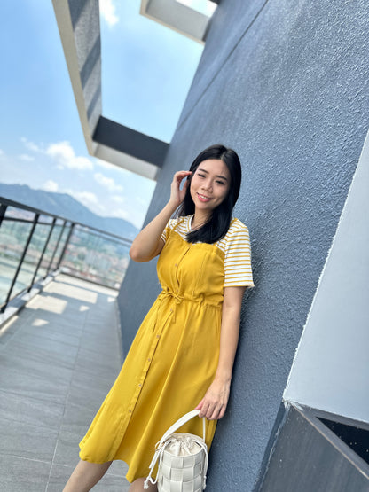 Lizz Mustard Nursing Dress