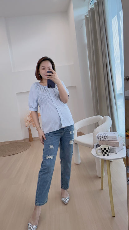 Denim Maternity Long Jeans