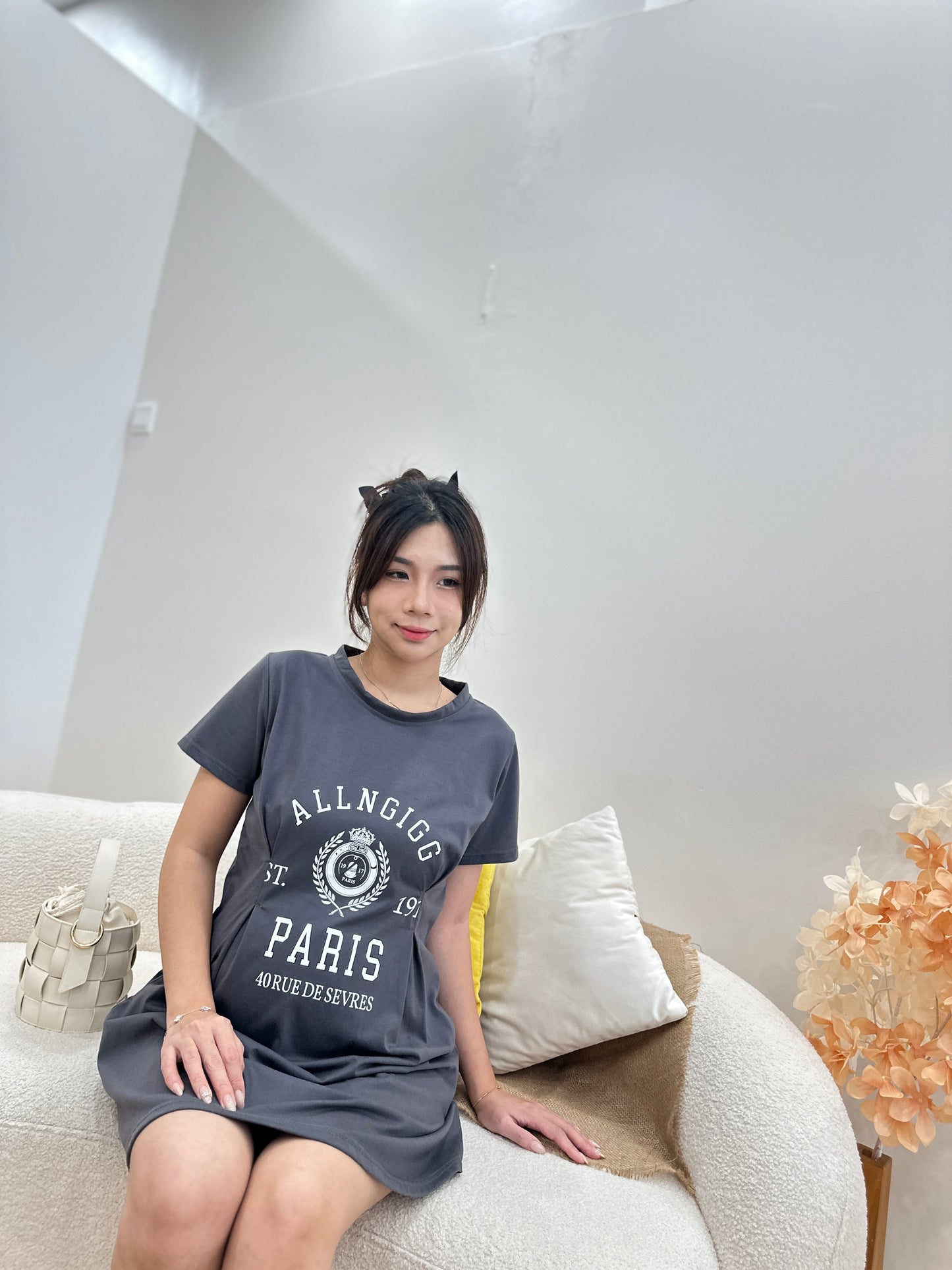 Elle Cotton Sleeved Dress