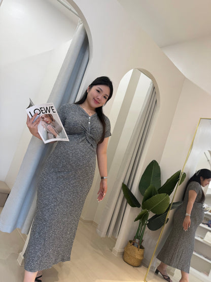 Aylin Twist Knit Maxi Dress