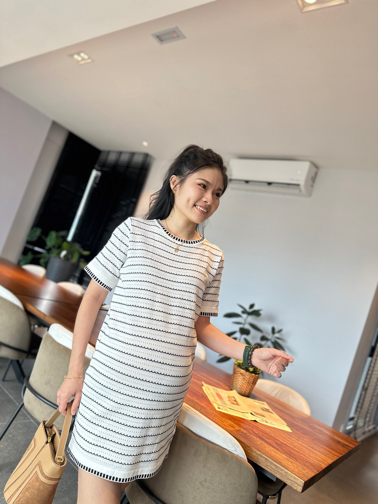 Diorlyn Stripes Knits Dress