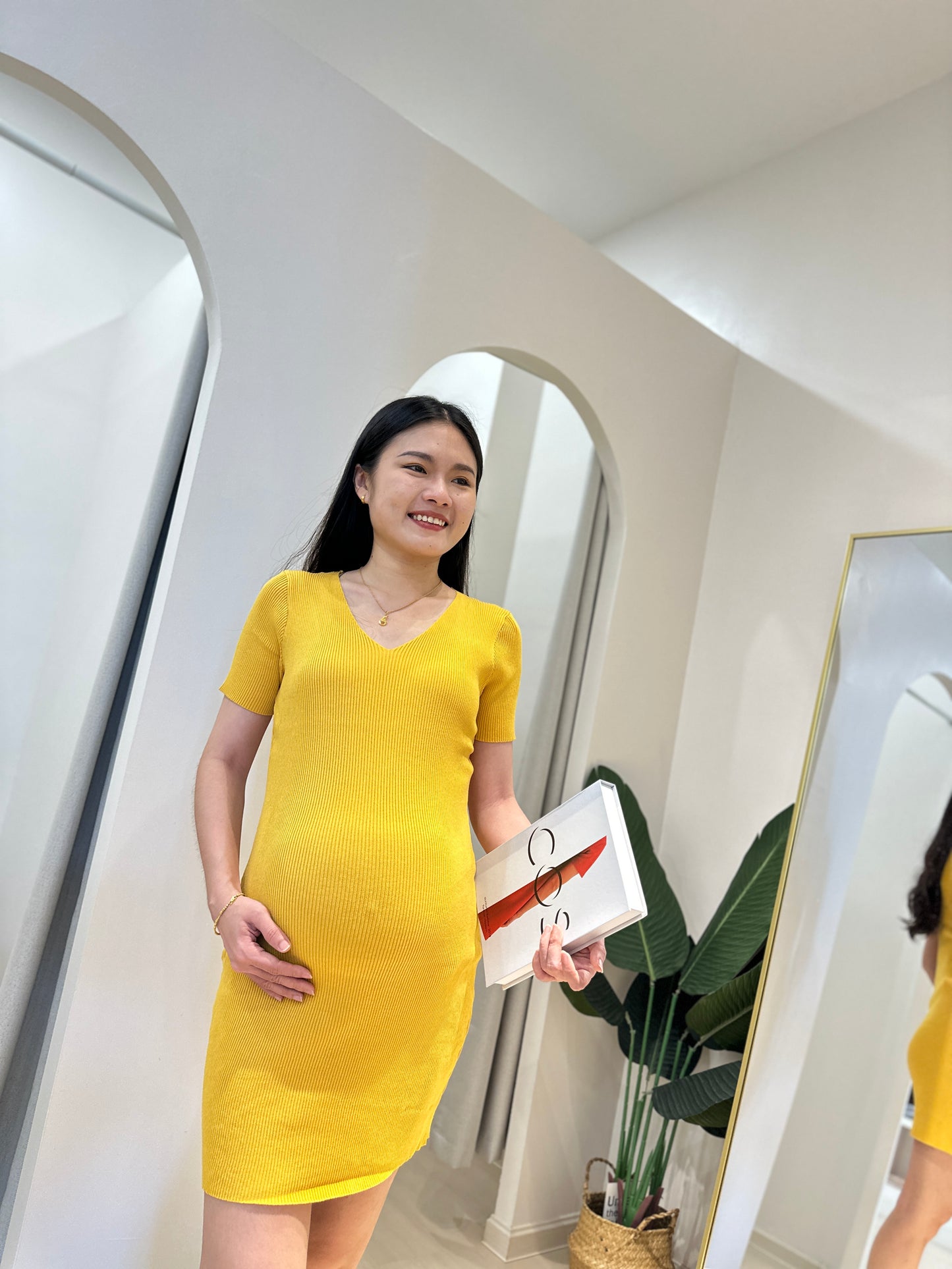 Elya V-Neck Knitted Dress