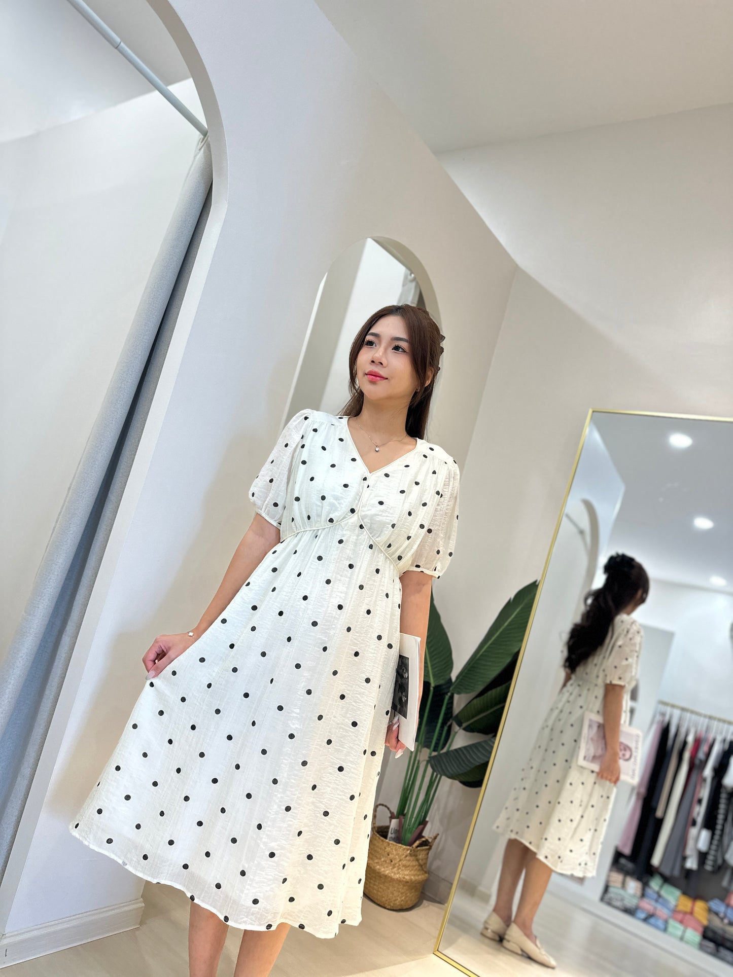 Hazie Polka Flowy Dress