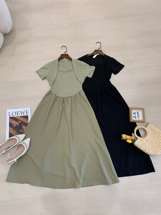 Celine Square Neck Midi Dress