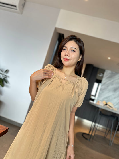 Mindee Khaki Loose Dress