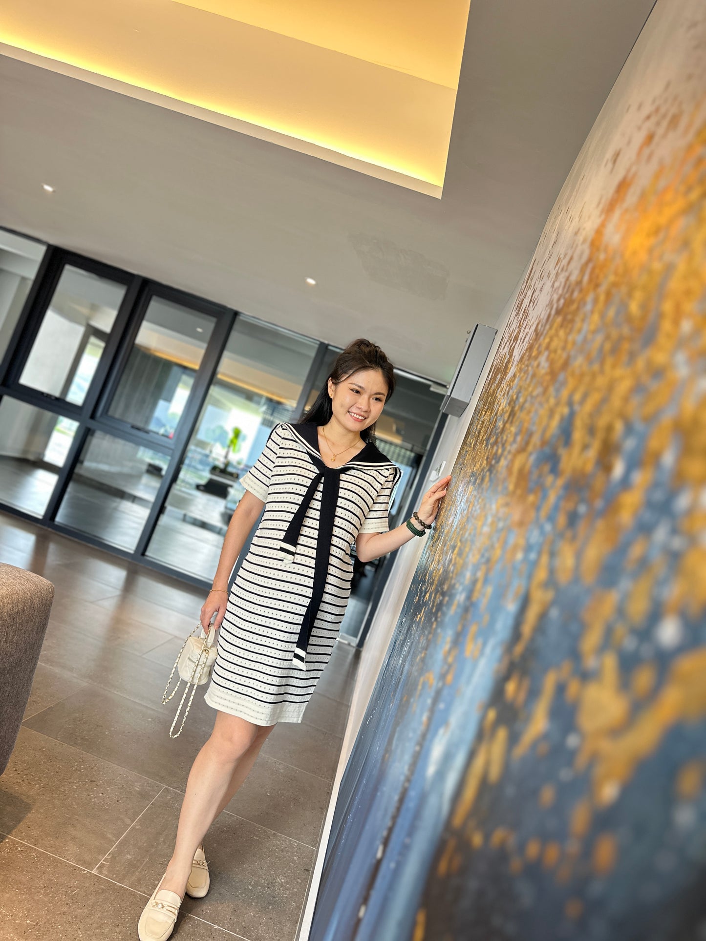 Carena Stripes Knitted Dress