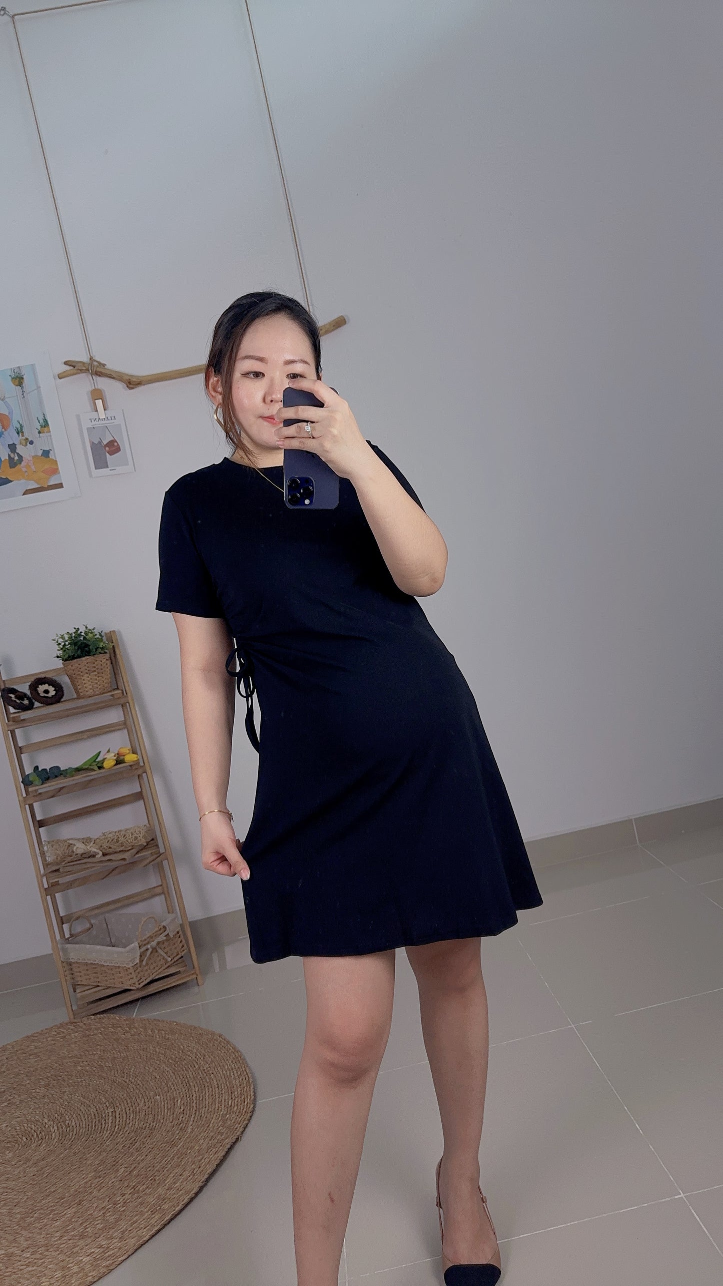 Vanessa Side Tie Design Maternity Dress