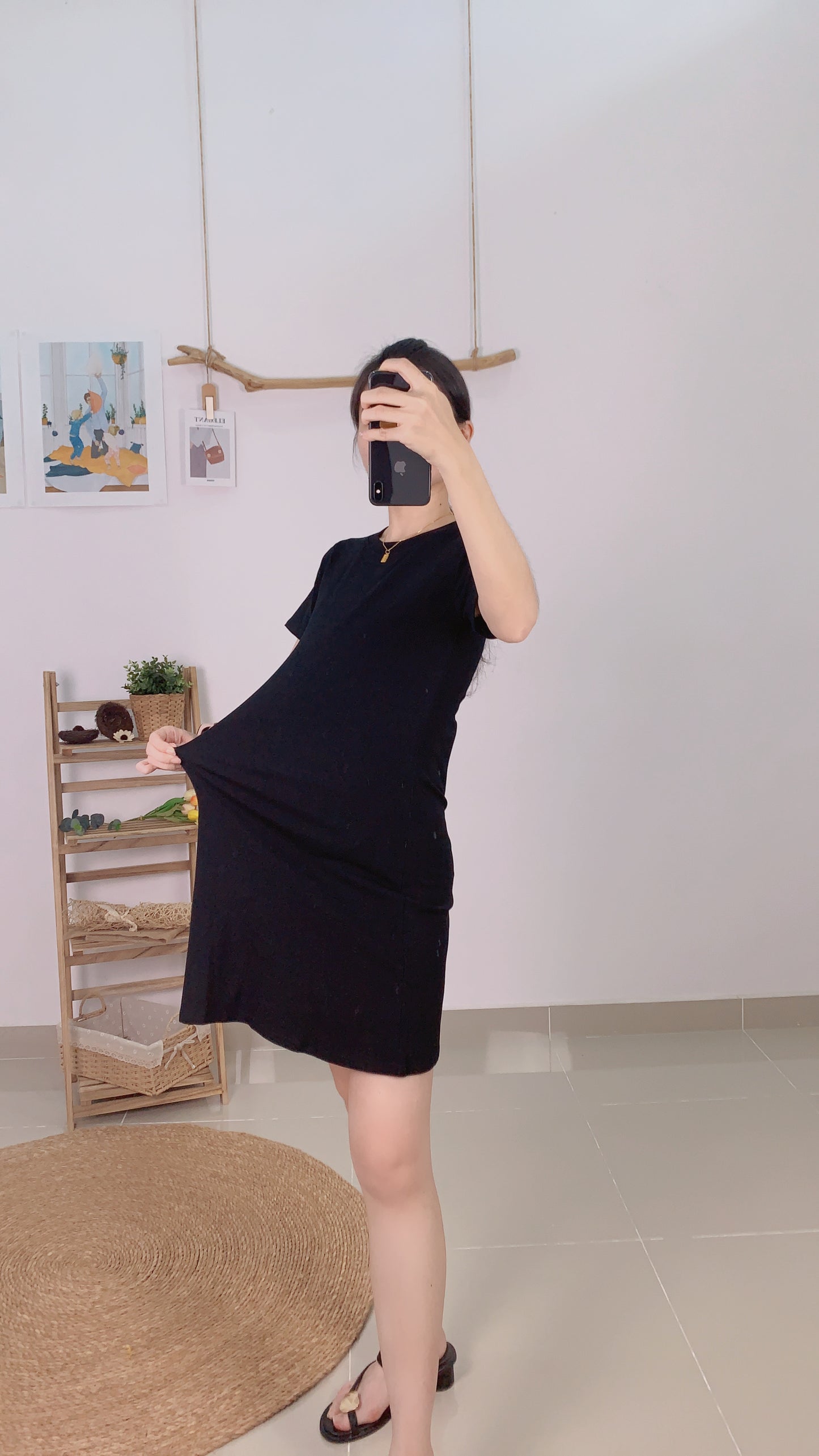 Vanessa Side Tie Design Maternity Dress