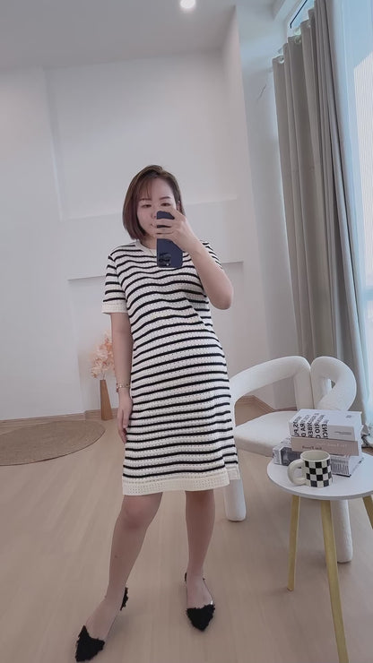 Ellass Stripes Knits Dress