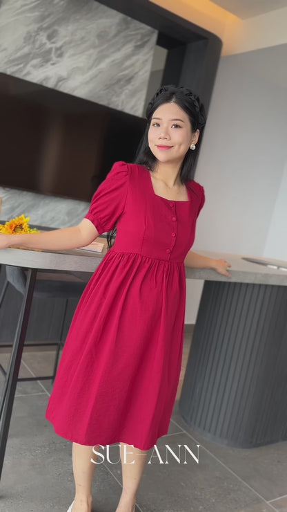 Sue-Ann Square Neck Dress