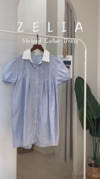 Zelia Striped Collar Dress