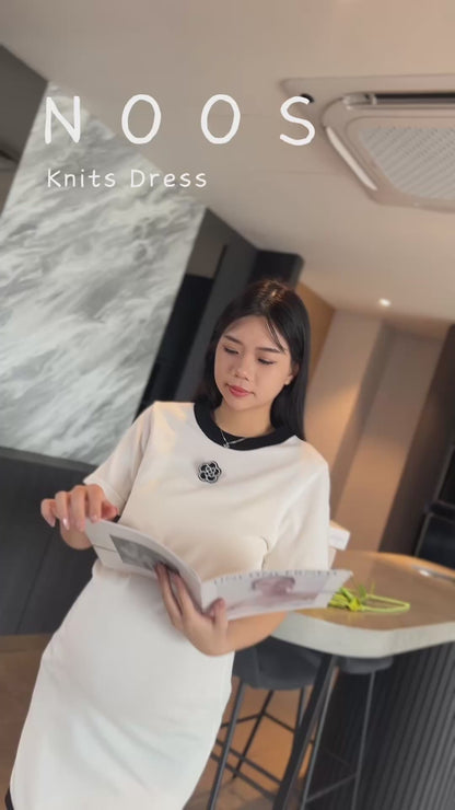 Noos Plain Knitted Knits Dress