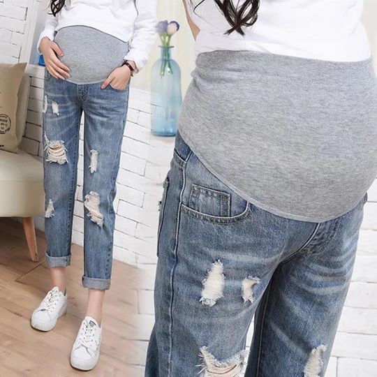 Denim Maternity Long Jeans