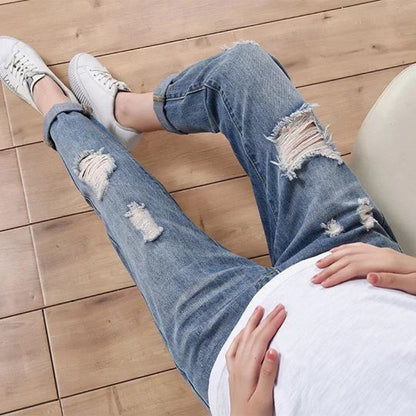 Denim Maternity Long Jeans