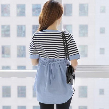 Anchor Stripes Maternity & Nursing Top