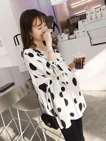 Elsa Polka Dots Maternity Top