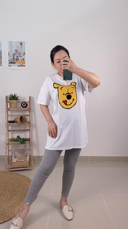 Cute Pooh Bear Oversize Tee