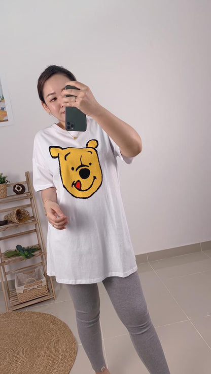 Cute Pooh Bear Oversize Tee