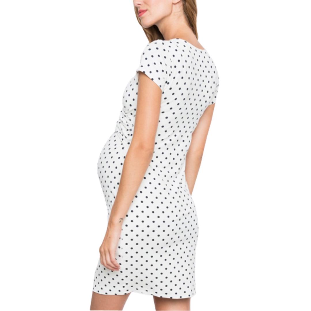 Yonna Polka Dots Maternity & Nursing Dress