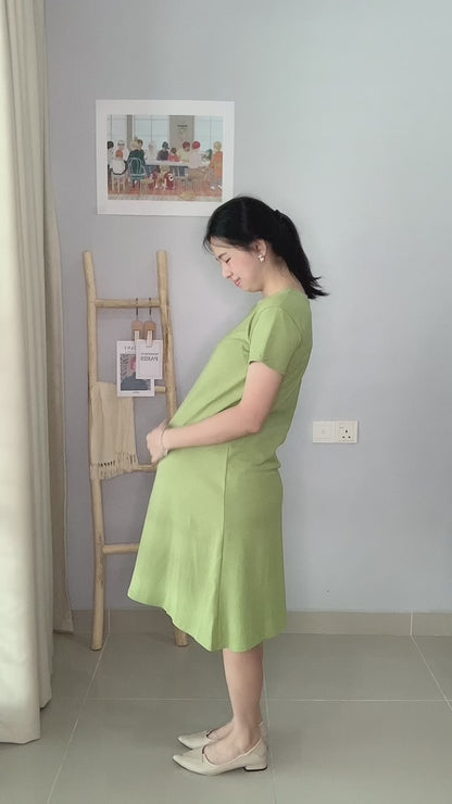 AVO Green/Black Maternity Dress