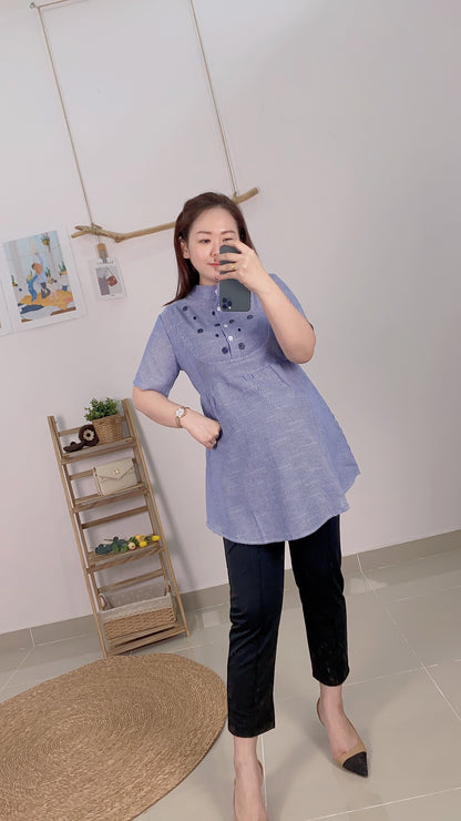 Flower Top Comfortable Maternity Top