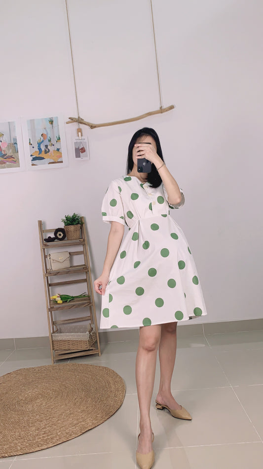 Ean Puffy Sleeved Tied Dress