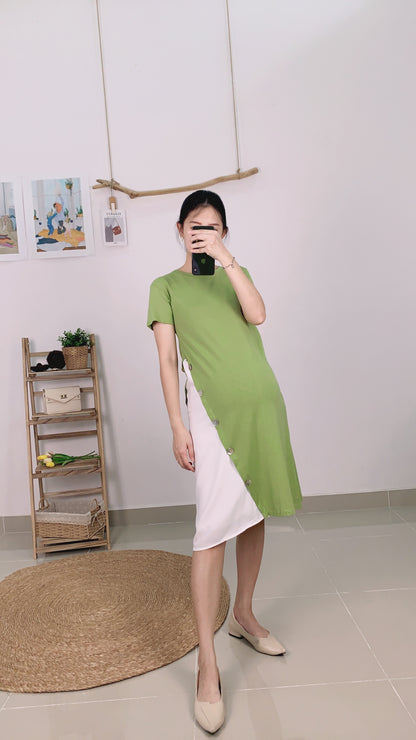 AVO Green/Black Maternity Dress