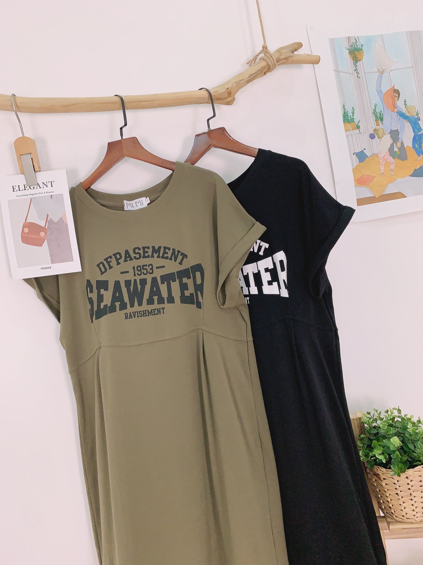 Evia Cotton Seawater Tee-Dress