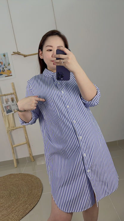 Judie Stripes Long Sleeves Top/Dress