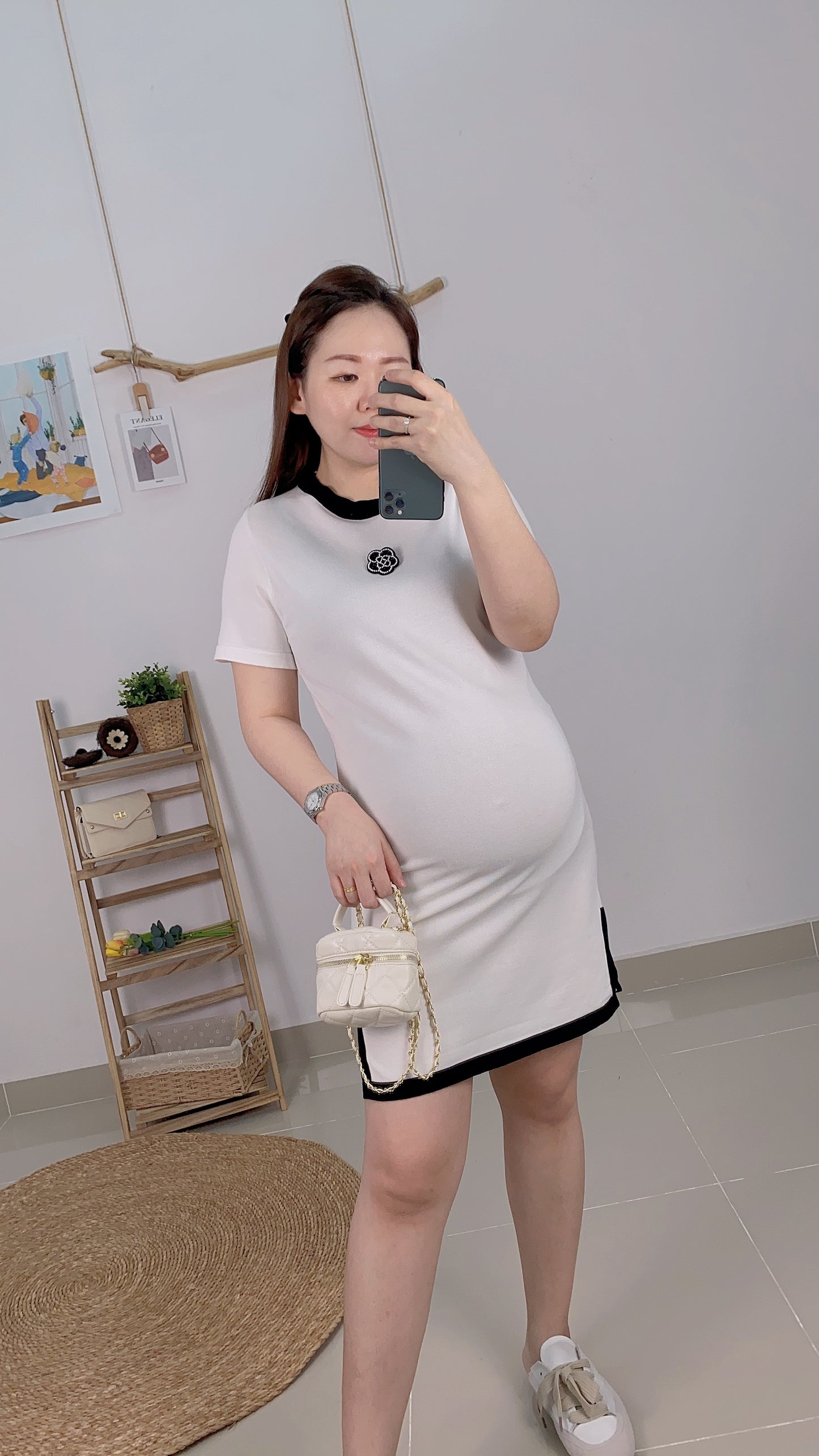 Noos Plain Knitted Knits Dress